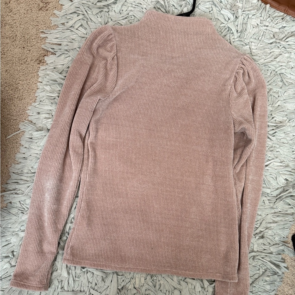 Express Soft Blush Cowl Neck Sweater - Picture 4 of 11